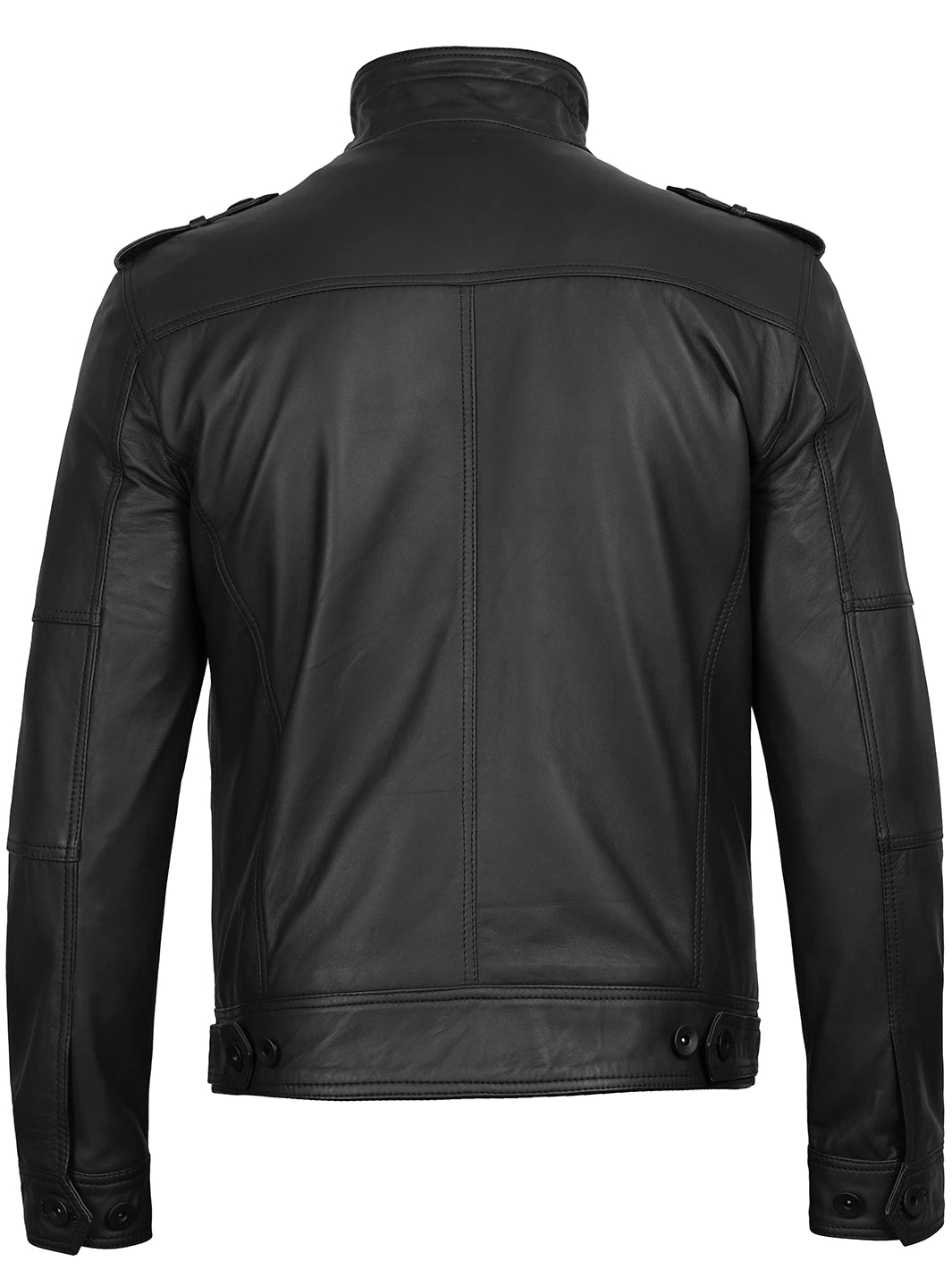 real leather biker jacket