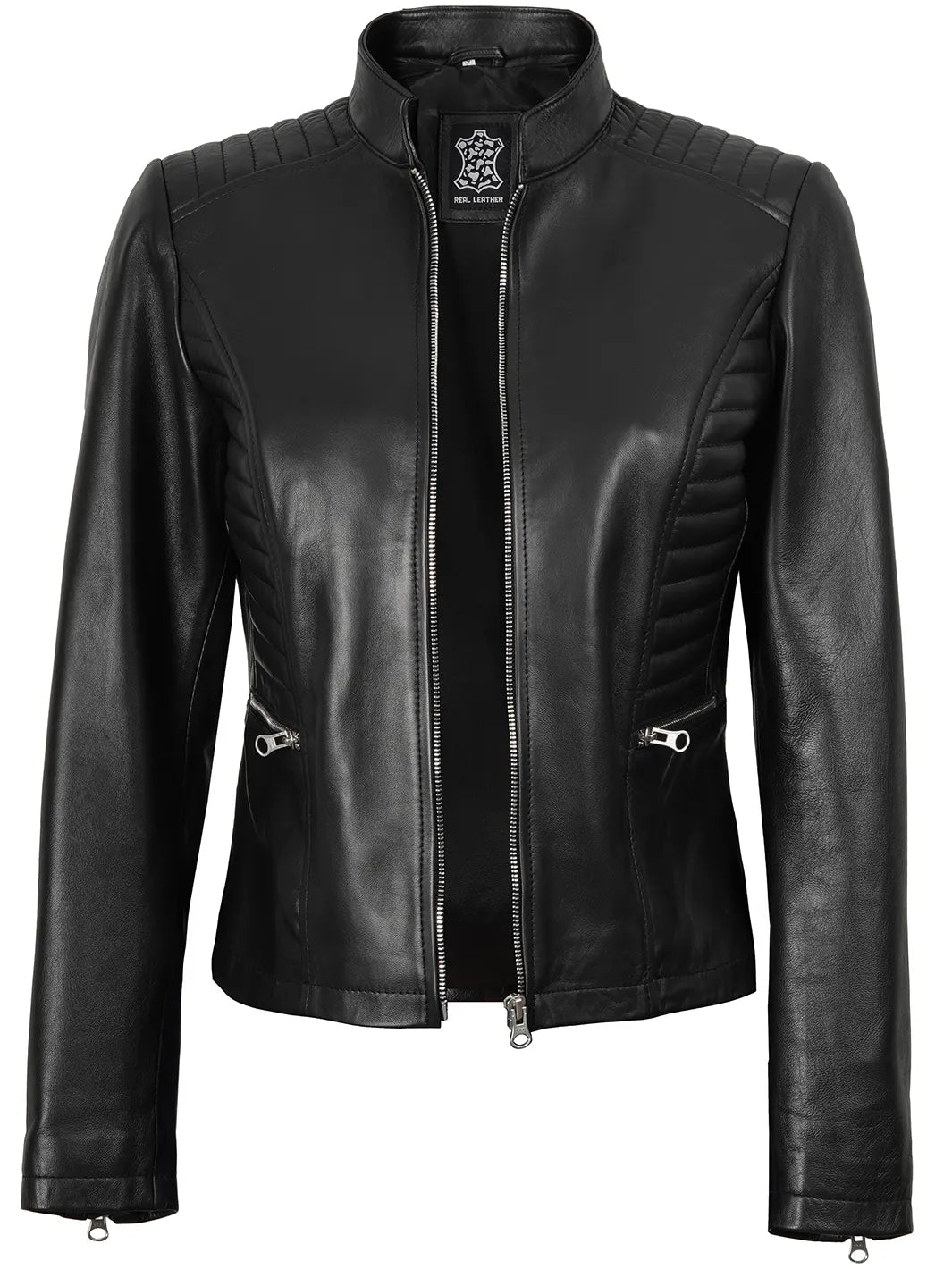 leather jacket womens biker style 