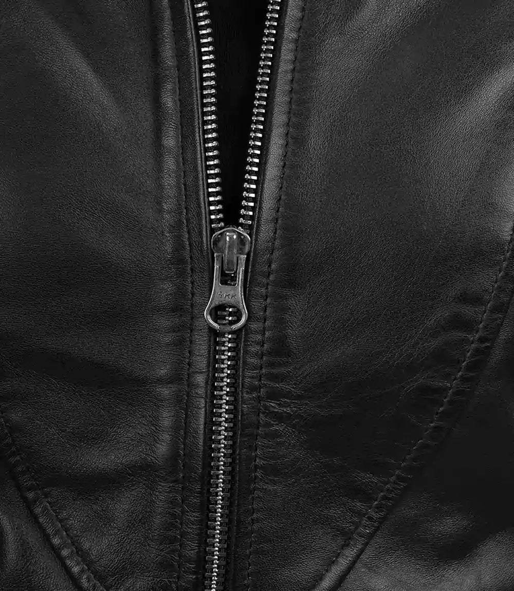 leather jacket womens black