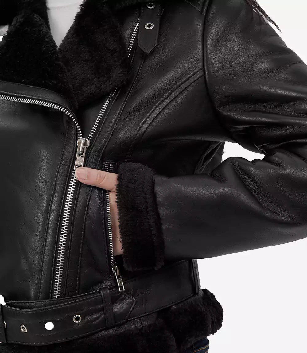 womens shearling jacket 