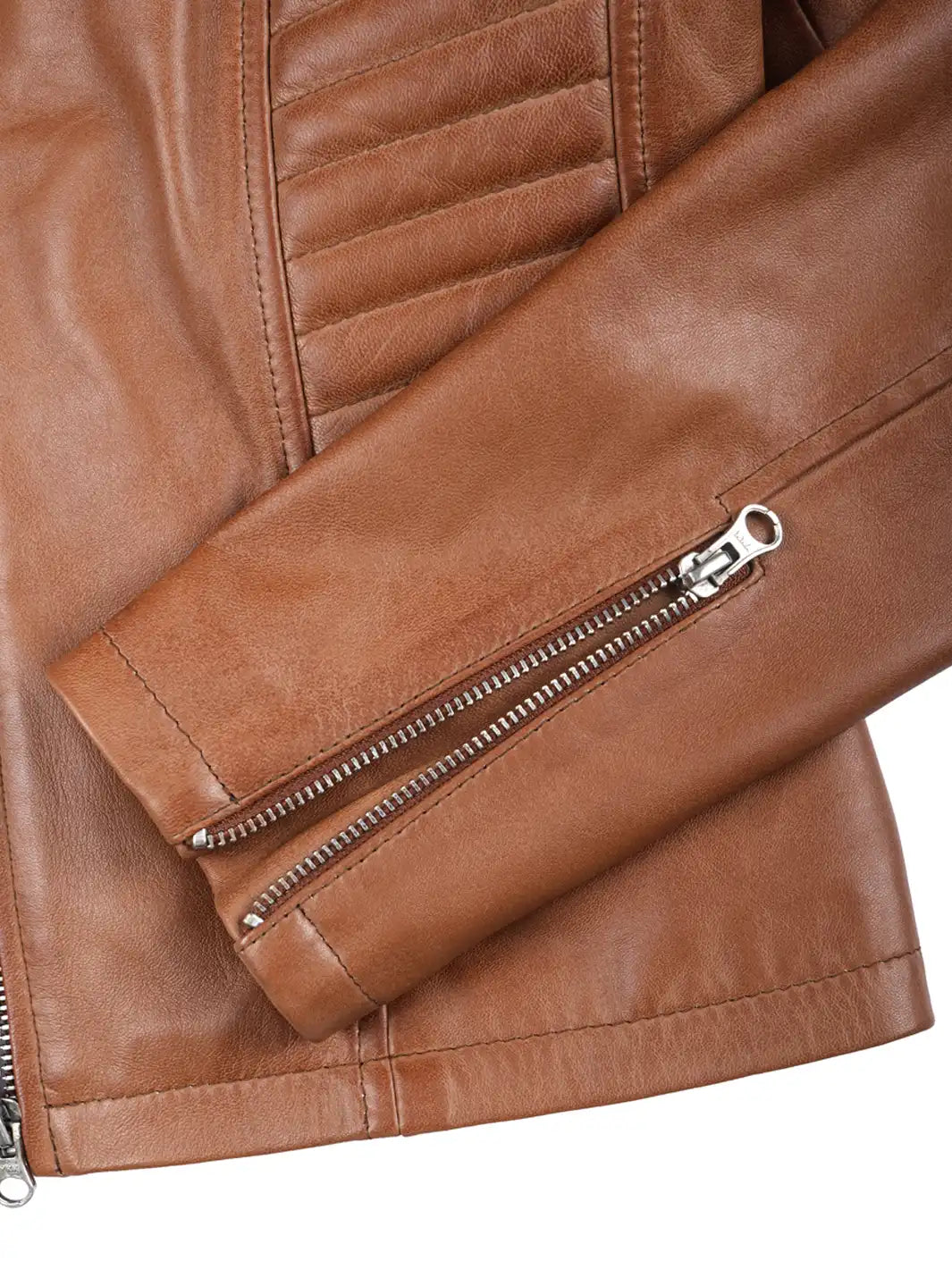 womens brown biker leather jacket