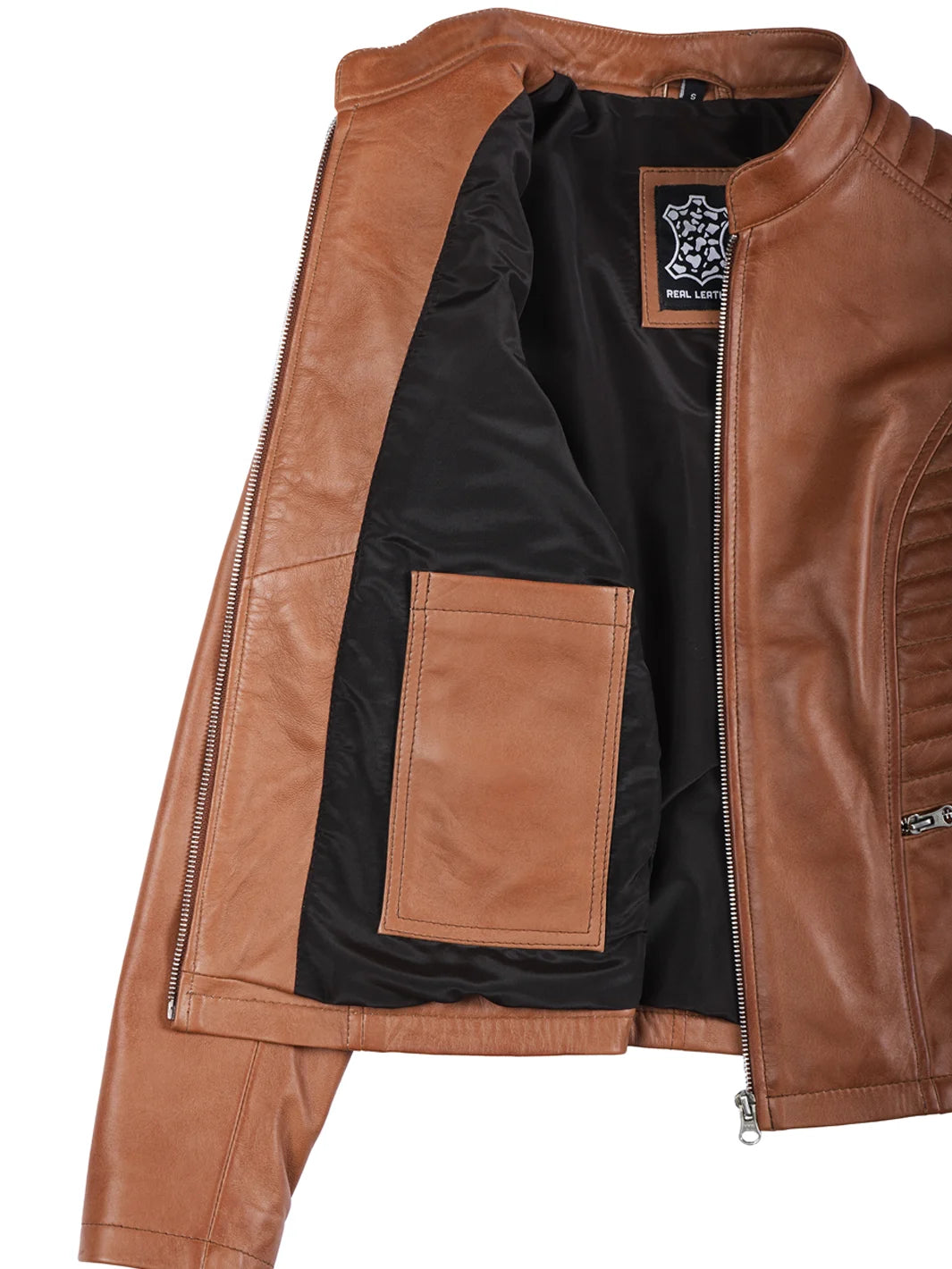 tan womens real leather jacket